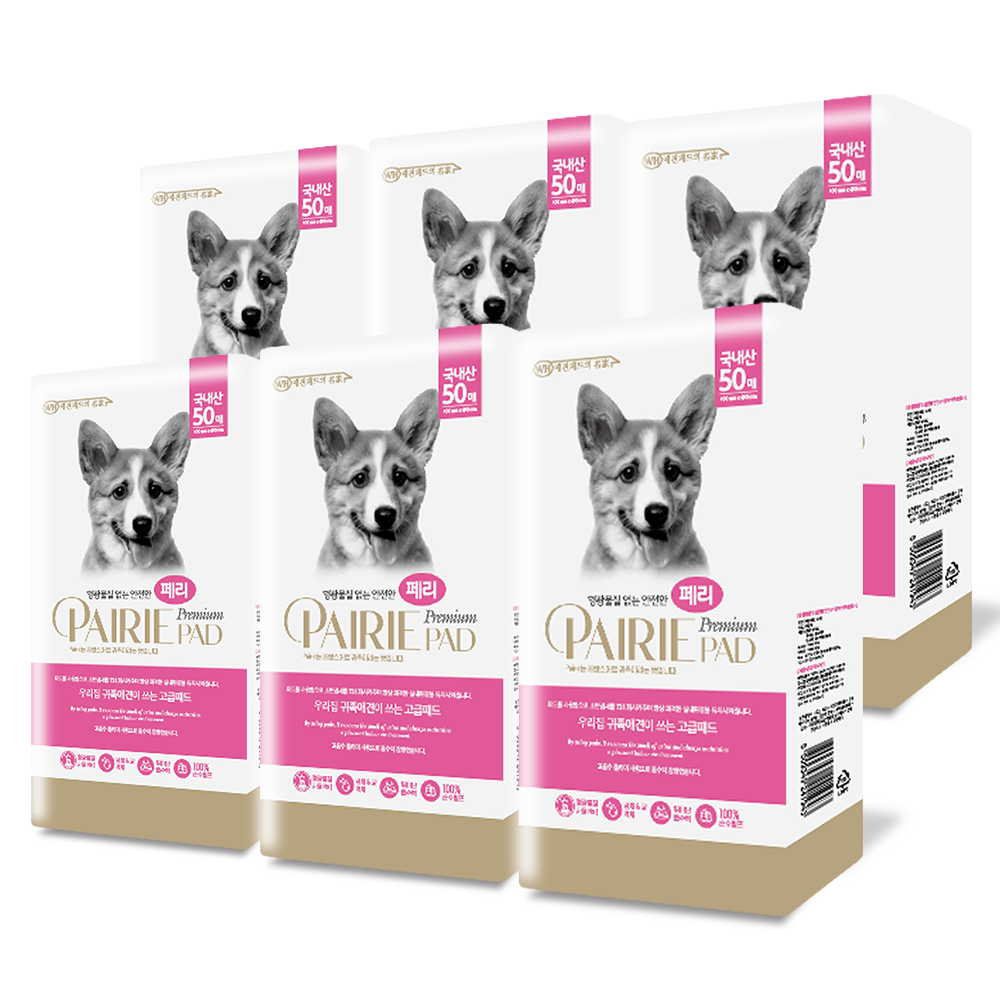 [묶음특가] 프리미엄 페리패드 일반형 50매 6개(40x50cm)