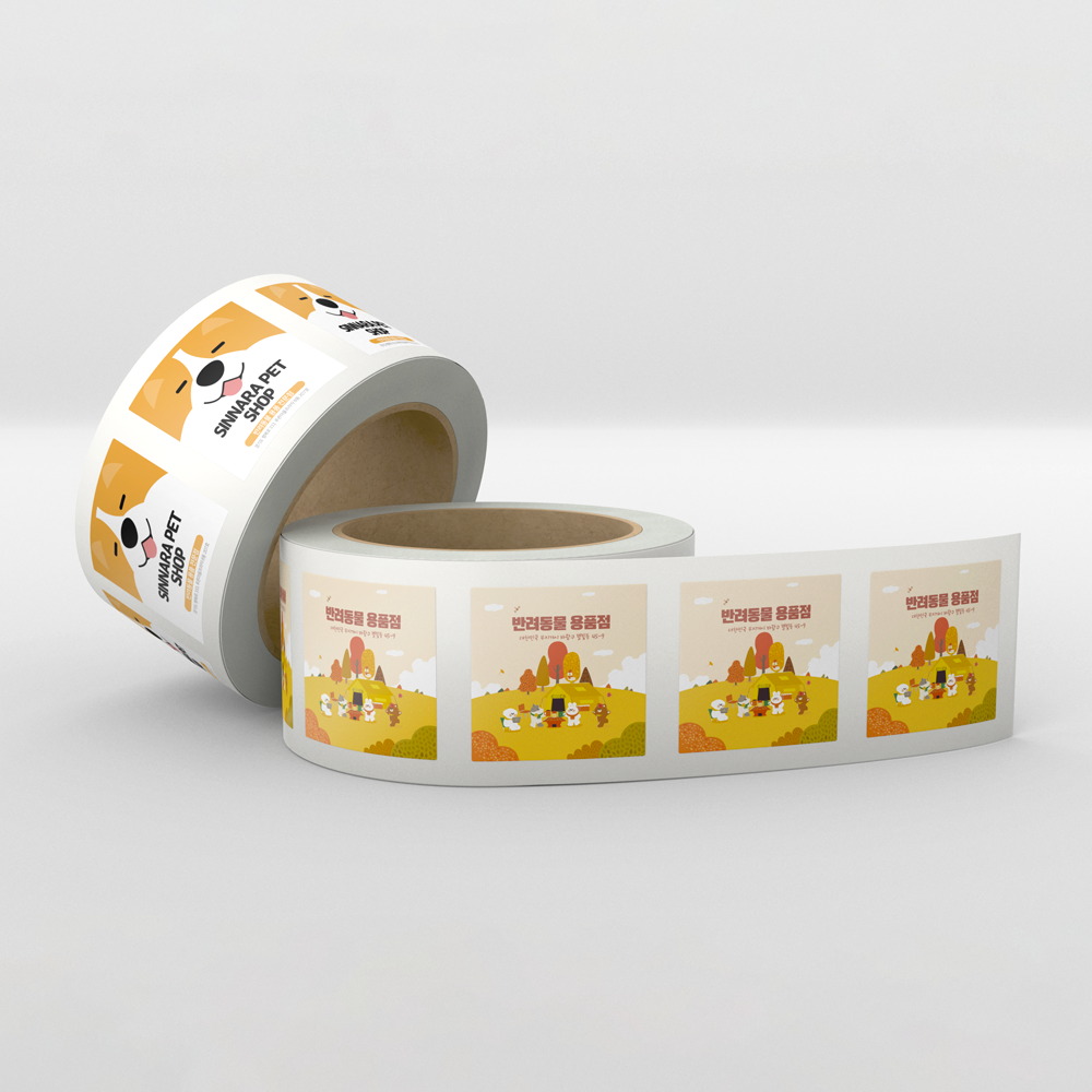 [5x5cm] 판촉용 유포지 스티커 정사각형