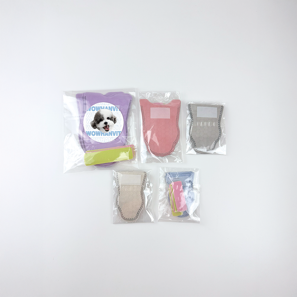 [판촉물] 강아지일회용신발 4매+스트랩 4개
